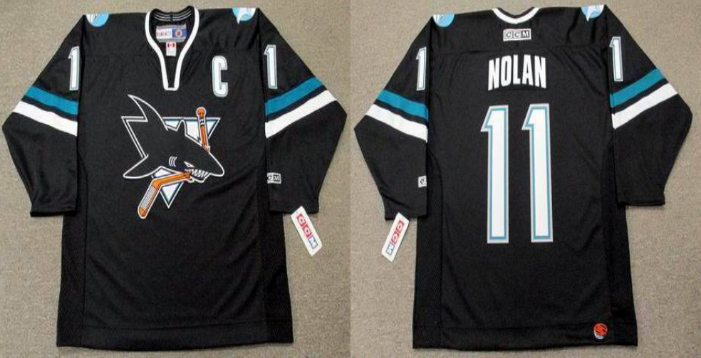 2019 Men San Jose Sharks #11 Nolan black CCM NHL jersey 